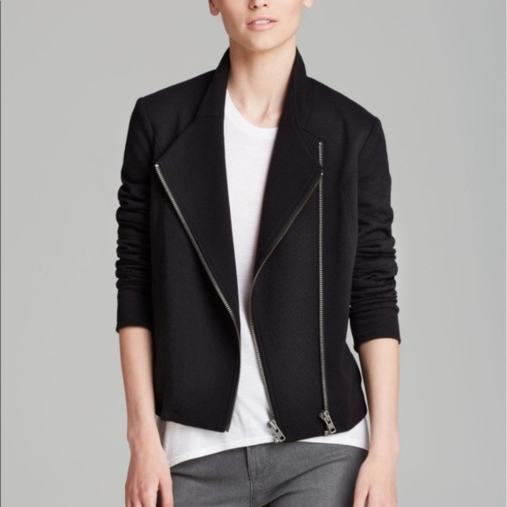 Helmut Lang Assymetrical Moto Jacket Size P